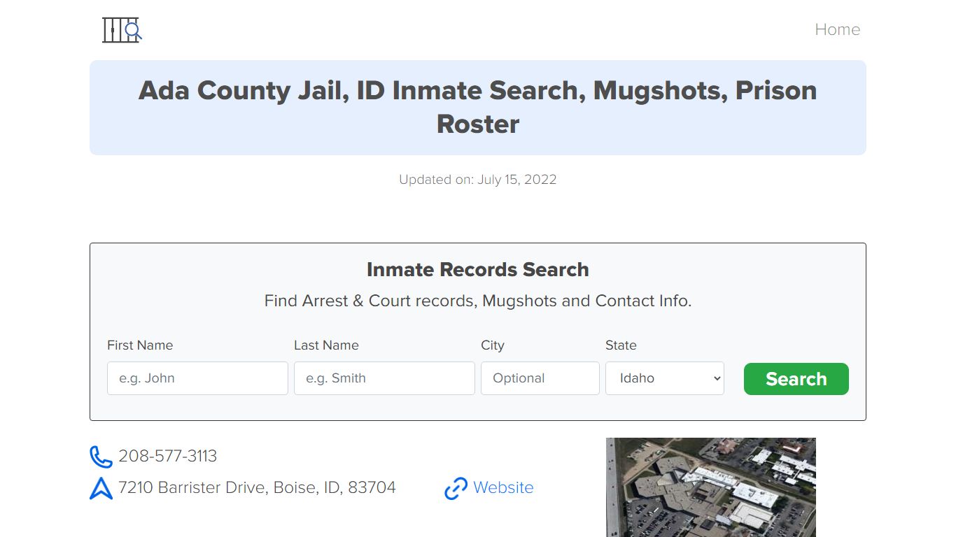 Ada County Jail, ID Inmate Search, Mugshots, Prison Roster ...